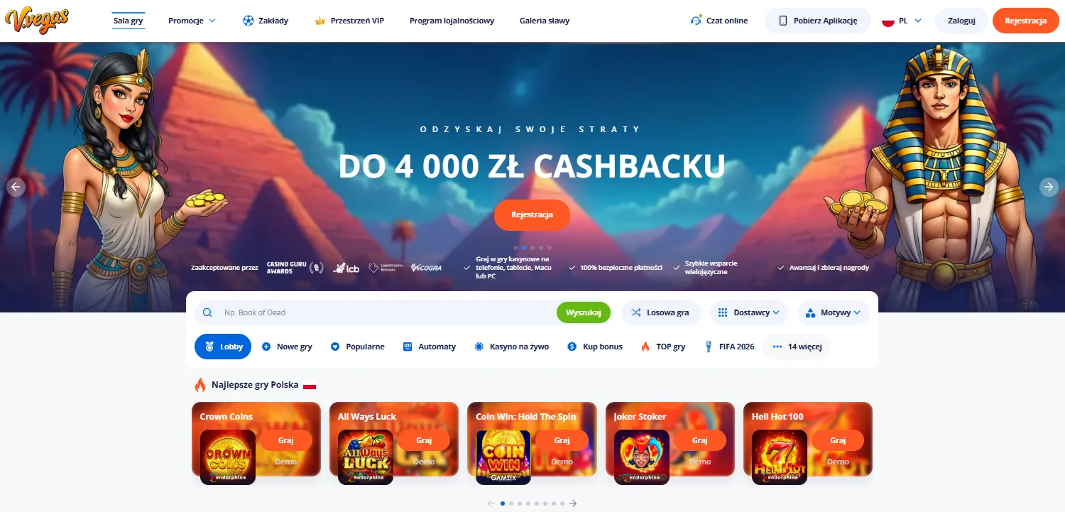 Pierwsze działania po zalogowaniu w Vulcan Vegas i start rozgrywki